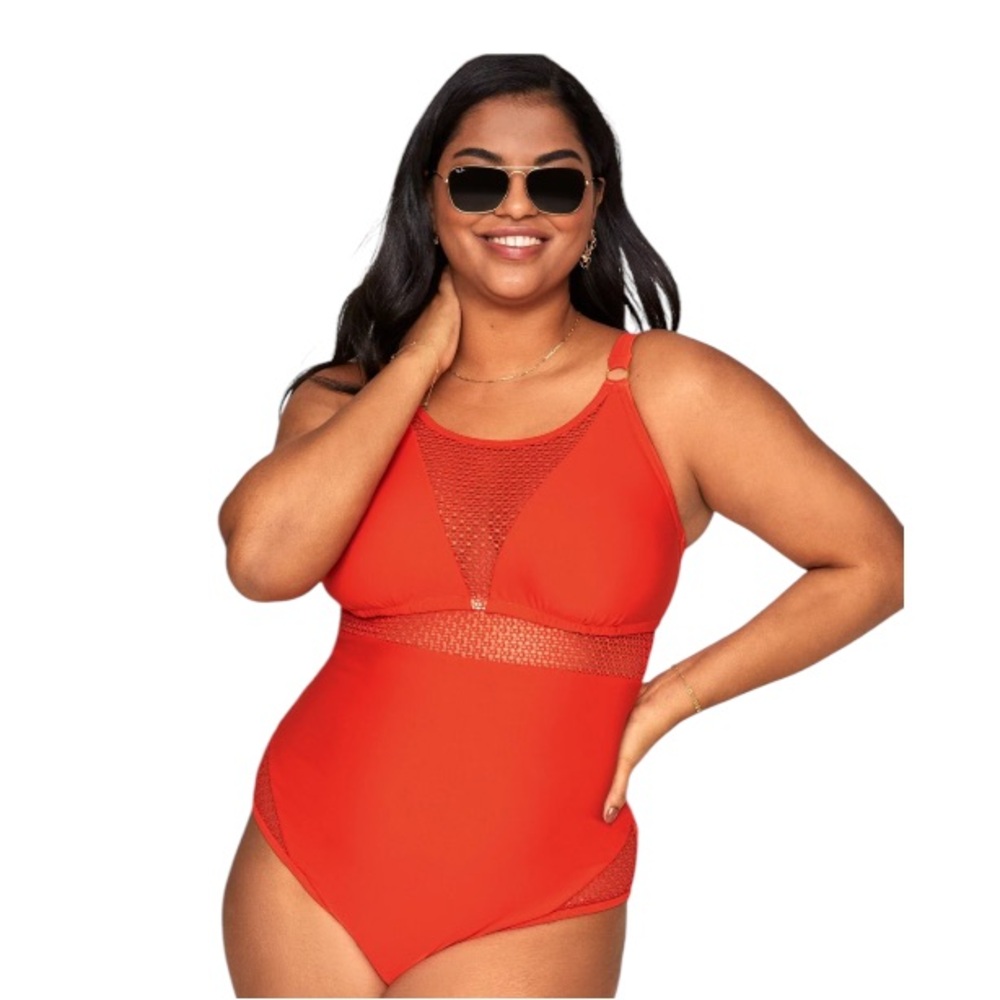 Adore Me Plus Size One-Piece Swimsuit NWT Orange size 3x